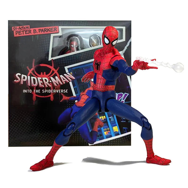 In Stock Marvel Legends Sentinel Spiderman Action Figure Spider-verse Miles Sv Shf Morales Peni Parker Anime Figures Statue Toys - Slobuy