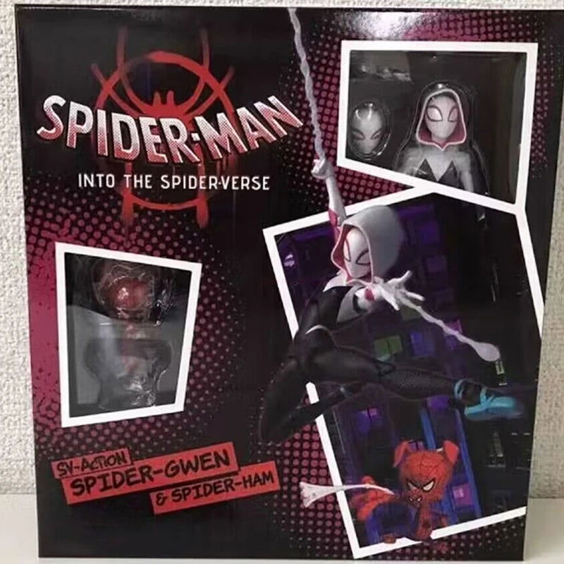 In Stock Marvel Legends Sentinel Spiderman Action Figure Spider-verse Miles Sv Shf Morales Peni Parker Anime Figures Statue Toys - Slobuy