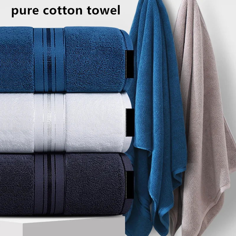 Increase thickening bath towel household Egyptian cotton towel absorbent male and female couple soft towel bathroom gray - Slobuy