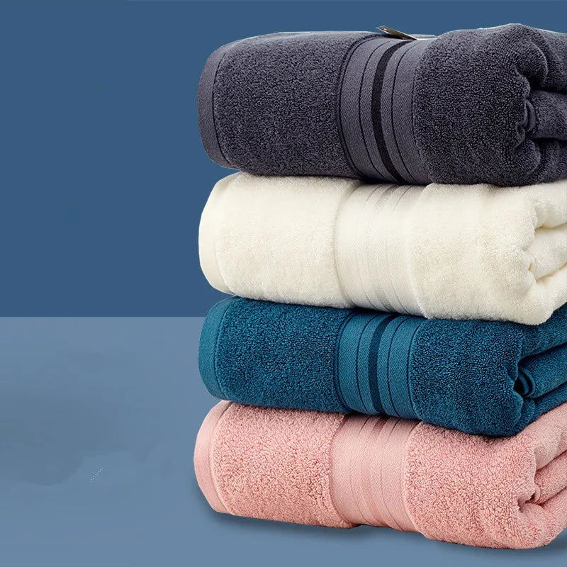 Increase thickening bath towel household Egyptian cotton towel absorbent male and female couple soft towel bathroom gray - Slobuy