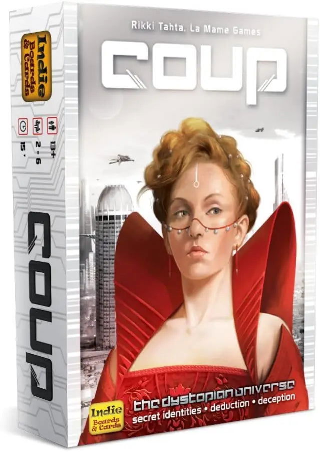 Indie Boards and Cards | Coup | Card Game | Ages 14+ | 2-6 Players | 15 Minute Playing Time - Slobuy