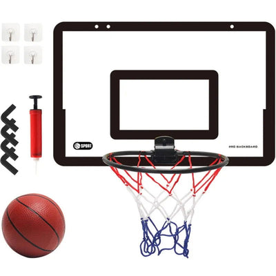 Indoor Children Safety Funny Game Kids Mini Home Exercise Basketball Hoop Set Wall Frame Stand Lifting Basket Hanging Backboard - Slobuy