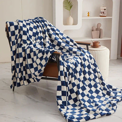 Ins Checkerboard Blanket Classic Plaid Sofa Blanket Spring and Summer Air Conditioning Blanket Office Nap Shawl Cushion Sofa 담요 - Slobuy