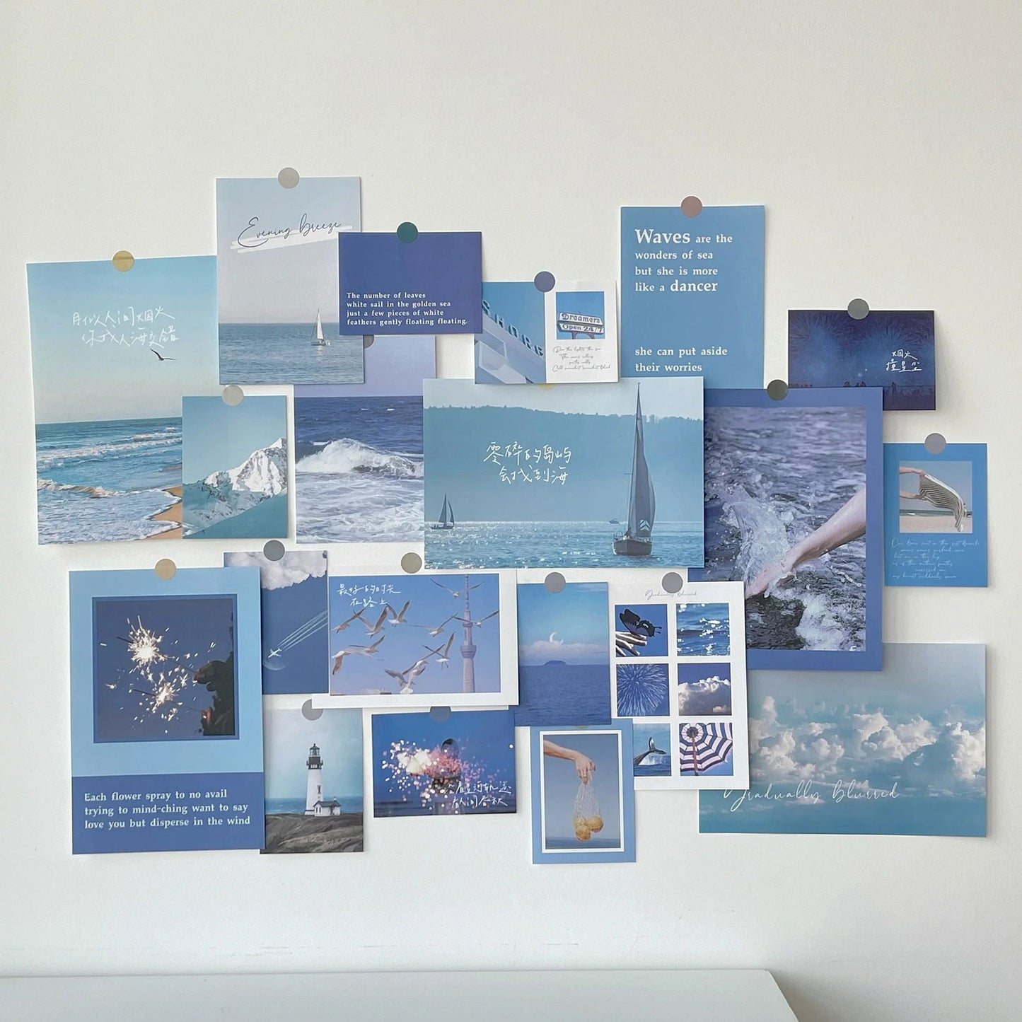 Ins Nordic Retro Wall Decorative Photo Card Stickers Bedroom Art Postcard Decoration DIY Wall Card Stickers Photography Props - Slobuy