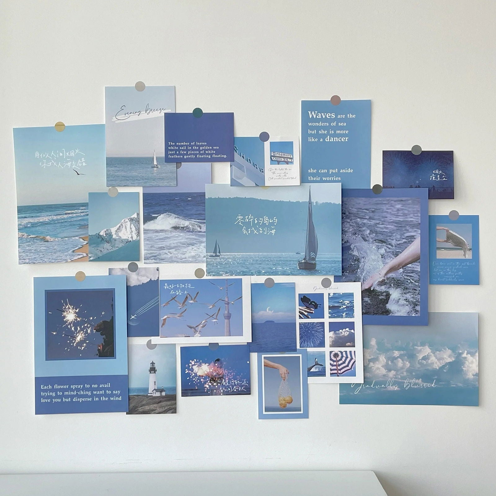 Ins Nordic Retro Wall Decorative Photo Card Stickers Bedroom Art Postcard Decoration DIY Wall Card Stickers Photography Props - Slobuy
