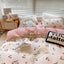 Ins Style Duvet Cover Set with Flat Sheet Pillowcases Cute Orange Cherry Crow Printed Single Double Queen Size Girls Bedding Kit - Slobuy