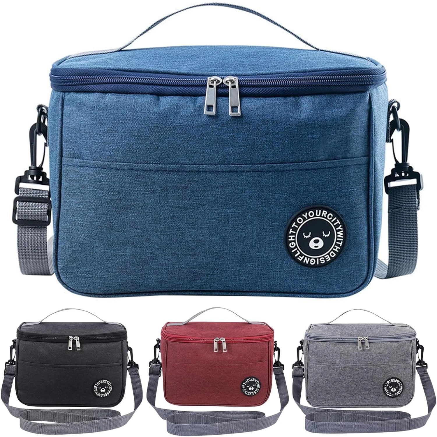 Insulated Lunch Bag for Women Working Office Rice Container Food Storage Thermal Bags Kids Portable Camping Picnic Bento Box - Slobuy