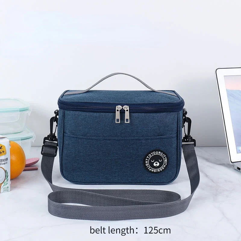 Insulated Lunch Bag for Women Working Office Rice Container Food Storage Thermal Bags Kids Portable Camping Picnic Bento Box - Slobuy