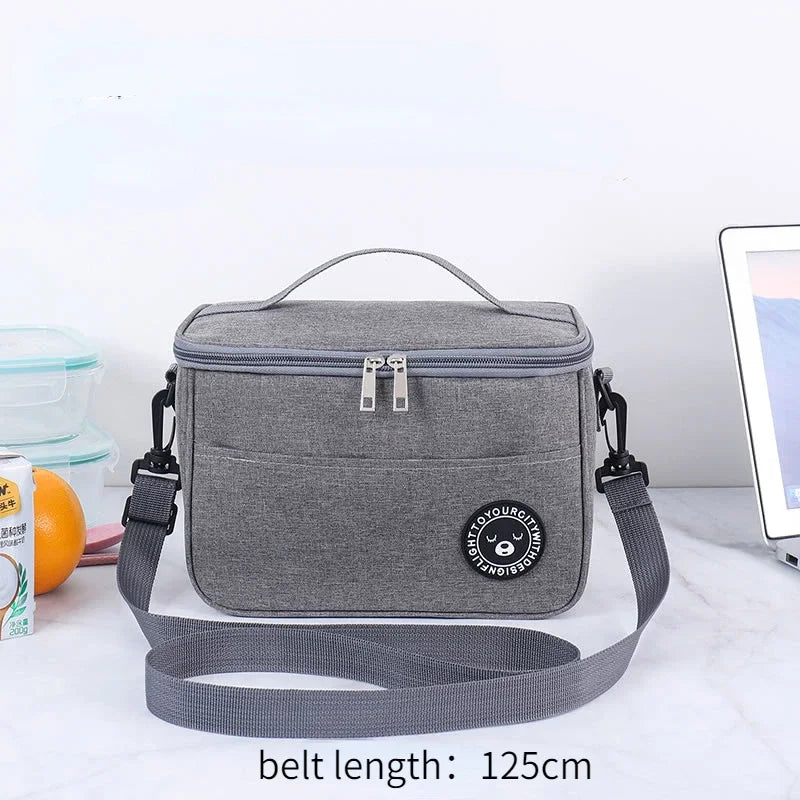 Insulated Lunch Bag for Women Working Office Rice Container Food Storage Thermal Bags Kids Portable Camping Picnic Bento Box - Slobuy