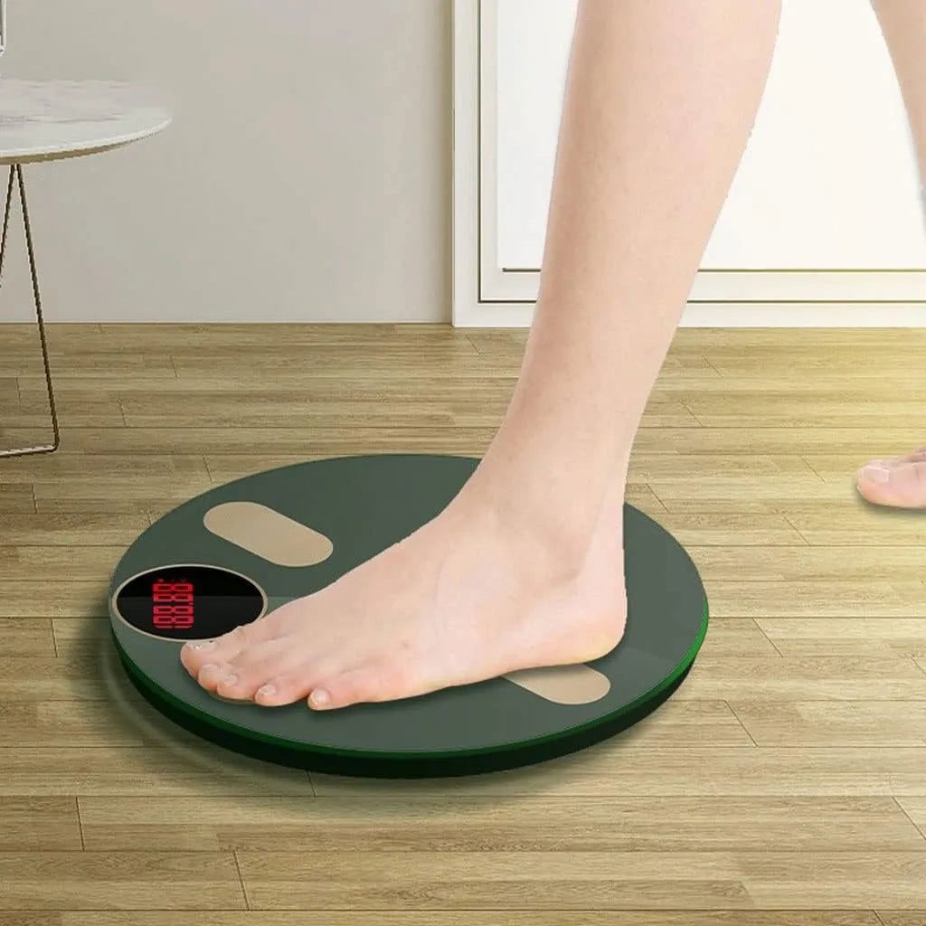 Intelligent Bluetooth Body Fat Scale Weight Scale Home Electronic Scale for Bathroom with Auto Retractable Trim Tape Measure - Slobuy