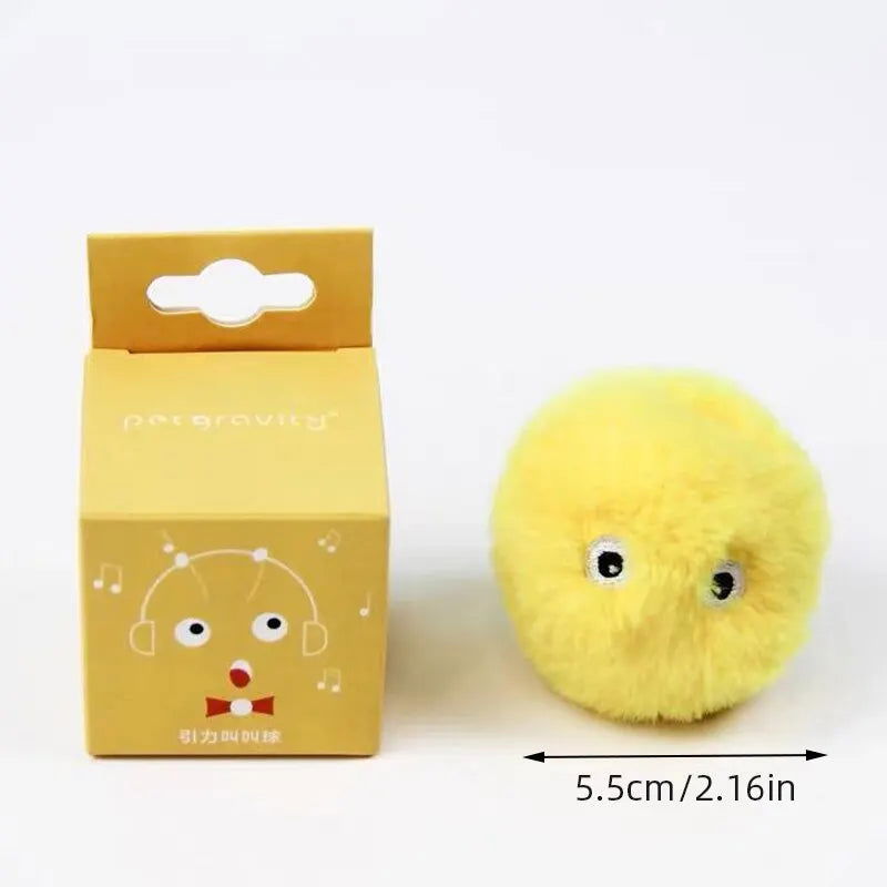 Interactive Ball Smart Cat Toys Plush Electric Catnip Training Toy Kitten Touch Sounding Pet Product Squeak Toy Ball - Slobuy
