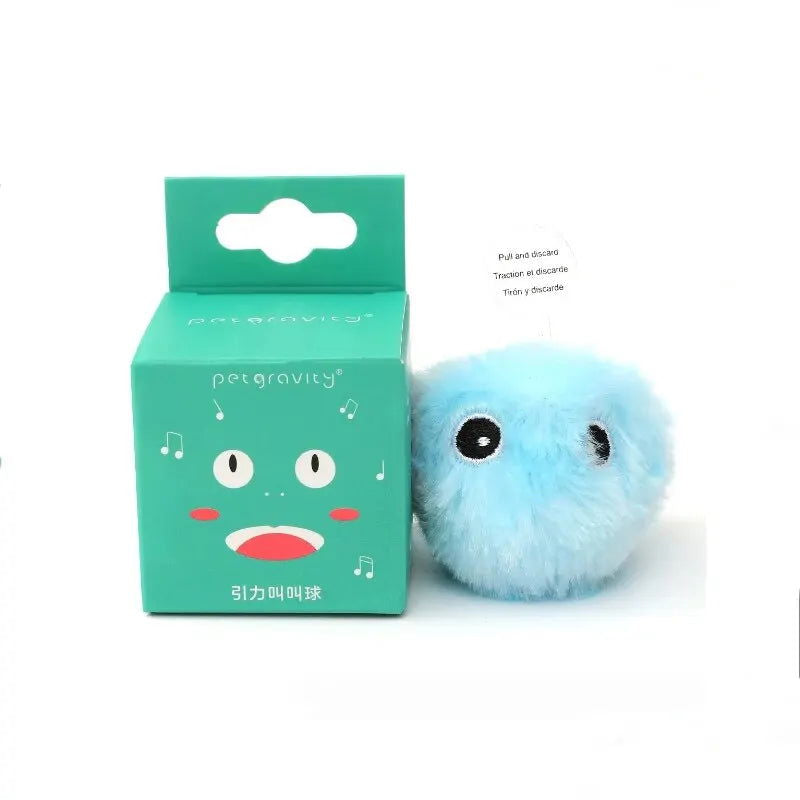 Interactive Ball Smart Cat Toys Plush Electric Catnip Training Toy Kitten Touch Sounding Pet Product Squeak Toy Ball - Slobuy
