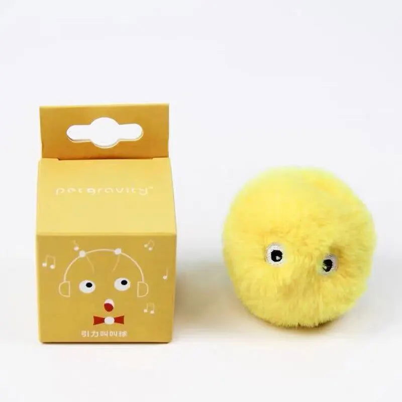 Interactive Ball Smart Cat Toys Plush Electric Catnip Training Toy Kitten Touch Sounding Pet Product Squeak Toy Ball - Slobuy