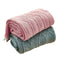 Inyahome Knitted Chunky Throw Blankets for Couch and Bed Soft Cozy Knit Blankets with Tassel Farmhouse Warm Woven Blankets Pink - Slobuy