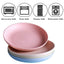 Inyahome Unbreakable Dinner Plates Cafeteria Reusable Plate Food Trays Dishwasher & Microwave Safe Easy To Clean BPA Free Red - Slobuy