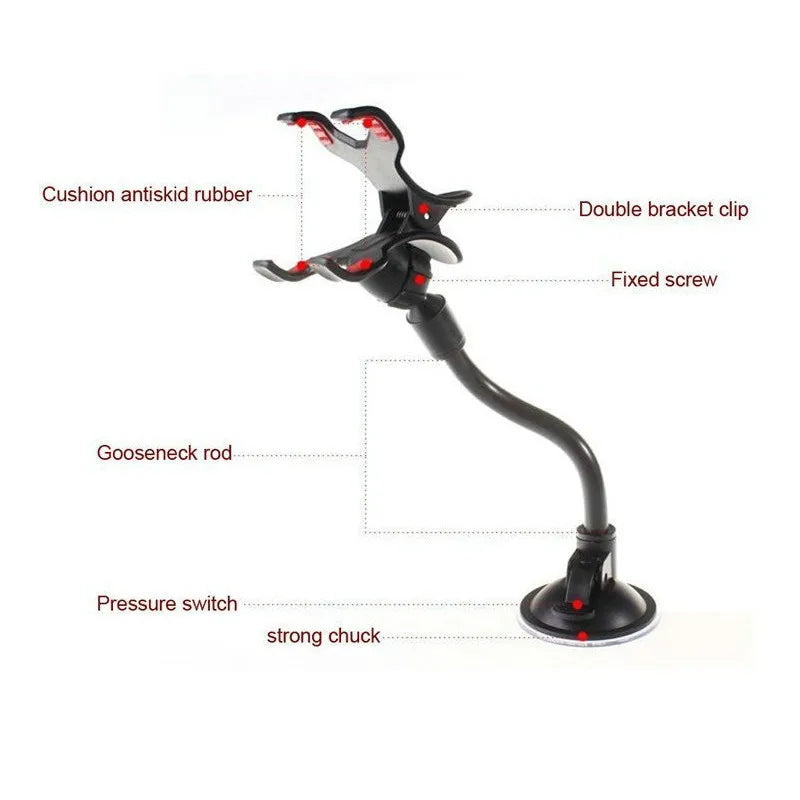 For Samsung/Iphone Universal Suction Cup Sucker Car Windshield Mount Phone Holder,Dashboard Stand Glass Sticky Bracket Stents - Slobuy