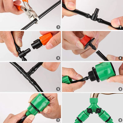 Irrigation System Garden Tools Drip Watering Kits Automatic Watering Hose With Adjustable Convenient Installtion Saveing Water - Slobuy