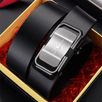 JIFANPAUL brand men high quality genuine leather belt luxury belts  cowskin fashion Strap male Jeans for man Without gift box - Slobuy