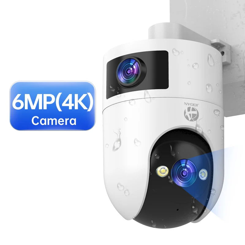 JOOAN 10MP 6MP PTZ Wifi Camera Outdoor Dual Lens Dual Screen IP Camera AI Tracking Security Protection CCTV Surveillance Camera - Slobuy