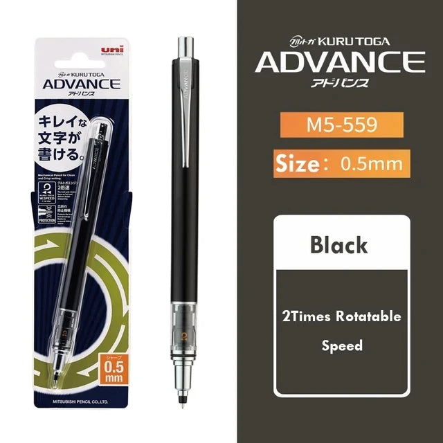 Japan UNI KURA TOGA Mechanical Pencil 0.5mm  Automatic Rotation Drawing Special Pencil M5-559 Stationery Cute School Supplies - Slobuy
