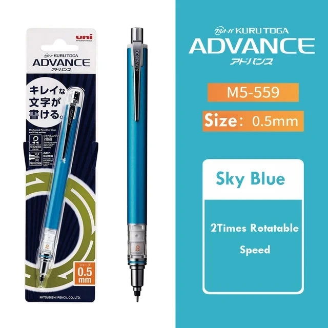 Japan UNI KURA TOGA Mechanical Pencil 0.5mm  Automatic Rotation Drawing Special Pencil M5-559 Stationery Cute School Supplies - Slobuy