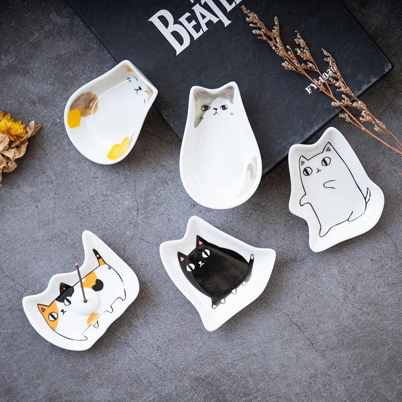 Japanese Style Ceramic tiny Plate Creativity Home Restaurant Soy Sauce Vinegar Mustard Seasoning  Animal Ceramic Dish Kitchen - Slobuy