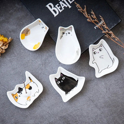Japanese Style Ceramic tiny Plate Creativity Home Restaurant Soy Sauce Vinegar Mustard Seasoning  Animal Ceramic Dish Kitchen - Slobuy