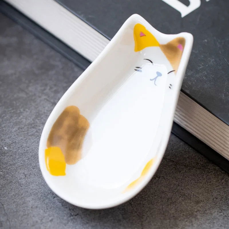 Japanese Style Ceramic tiny Plate Creativity Home Restaurant Soy Sauce Vinegar Mustard Seasoning  Animal Ceramic Dish Kitchen - Slobuy