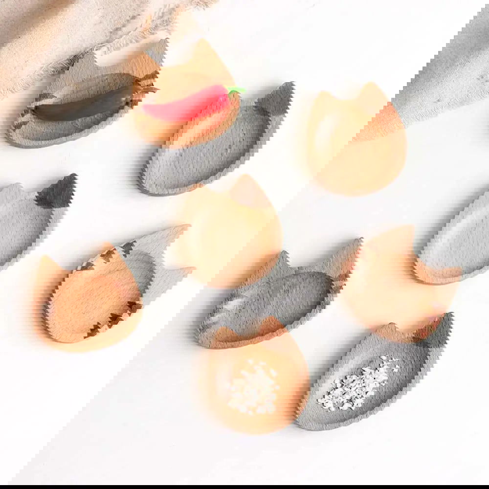 Japanese Style Wooden Dipping Dish Cute Cat Creative Seasoning Dish Sushi Wasabi Soy Sauce Dish Mustard Plate Home Kitchenware - Slobuy