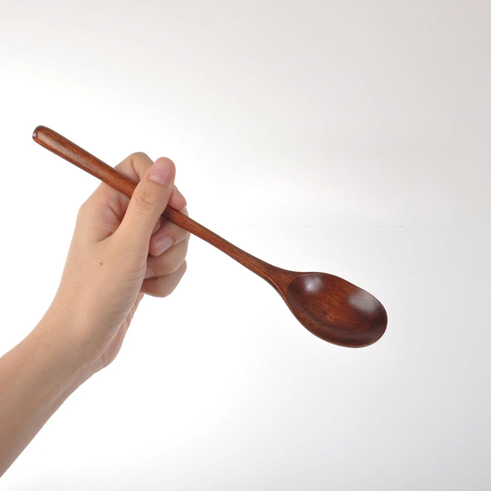 Japanese Wooden Reusable Sushi Chopsticks Spoon Cutlery Set Non-slip Travel Dinnerware Suit Tableware Kitchen Tools - Slobuy
