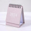 Journamm 2023.09 - 2024.12 Solid Color Mini Coil Desk Calendar with Dots Stickers Daily Planner Work Schedule Creative Supplies - Slobuy