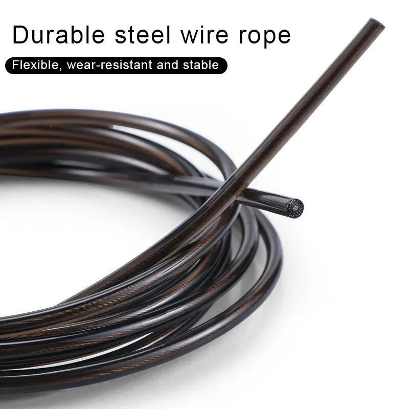 Jump Rope Tangle-Free Rapid Speed Jumping Rope Cable with Ball Bearings Steel Skipping Rope Gym Exercise Slim Body - Slobuy