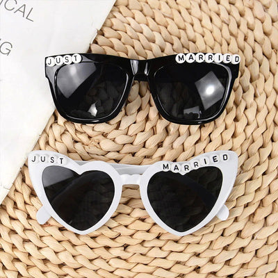 Just Married Sunglasses Wedding Bridal Shower Decoration Bride Groom Team Bride Glasses Bridesmaid Gift Bachelorette Party Decor - Slobuy