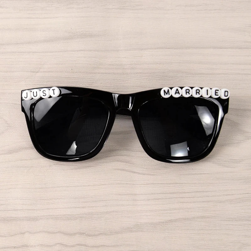 Just Married Sunglasses Wedding Bridal Shower Decoration Bride Groom Team Bride Glasses Bridesmaid Gift Bachelorette Party Decor - Slobuy