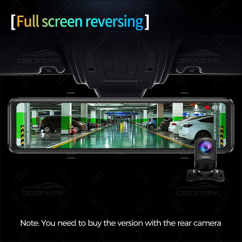 K4 11.26 Inch Carplay & Android Auto 4K 2160P Wifi Dash Cam Rearview Mirror Car DVR GPS Navigation Video Recorder Dual Lens - Slobuy