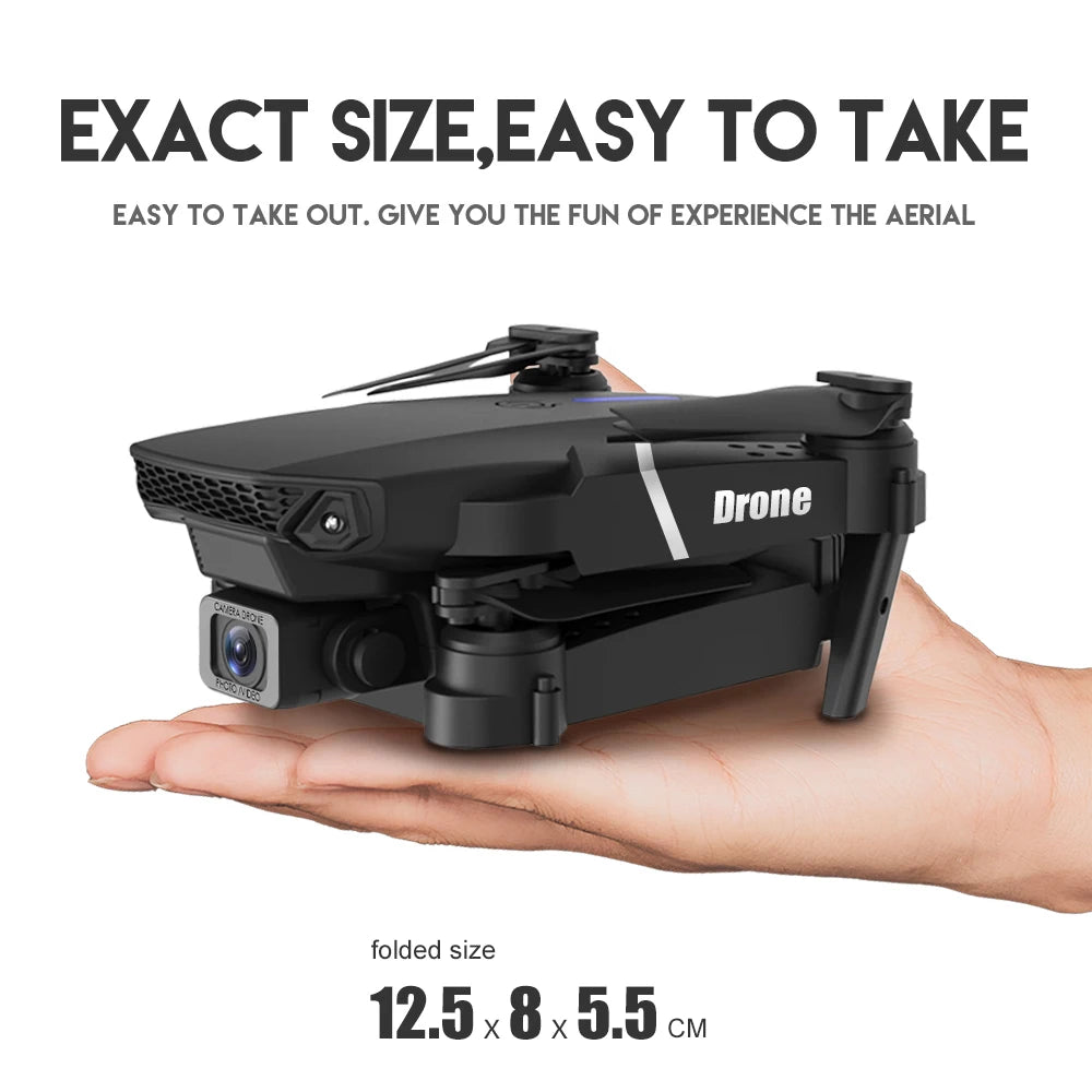 KBDFA 2023 New E88 Pro WIFI FPV Drone Wide Angle HD 4K 1080P Camera Height Hold RC Foldable Quadcopter Dron Helicopter Toys Gift - Slobuy