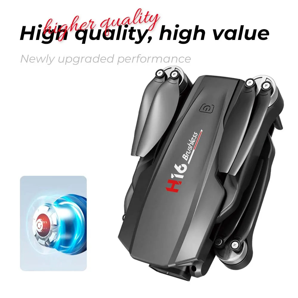 KBDFA New Drone H16 GPS Professional Dual Camera Dron Quadcopter  Brushless Aerial Photography Laser Obstacle Avoidance RC Toy - Slobuy