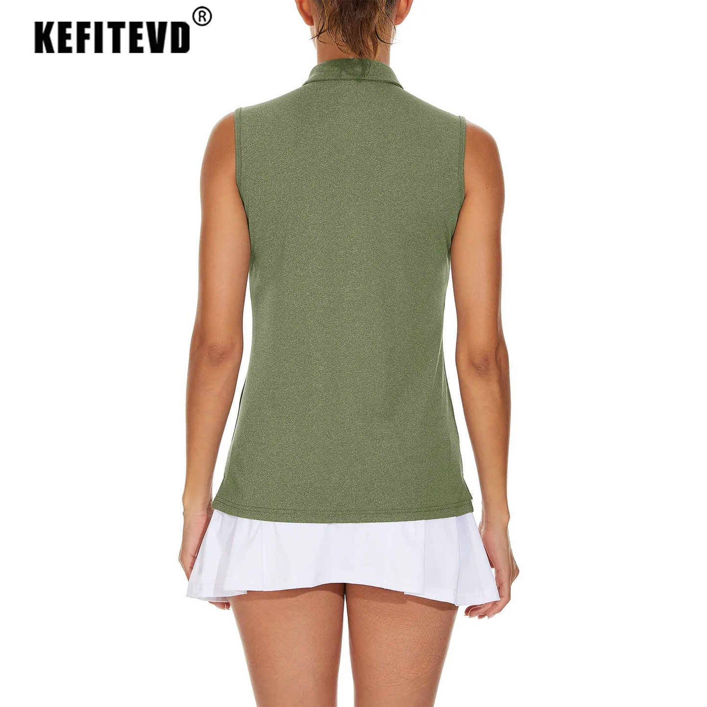 KEFITEVD Summer Golf Vest Women Sleeveless Polo Shirts Breathable Quick Dry Lightweight Sport Tank Top Tennis Running Gym Tops - Slobuy