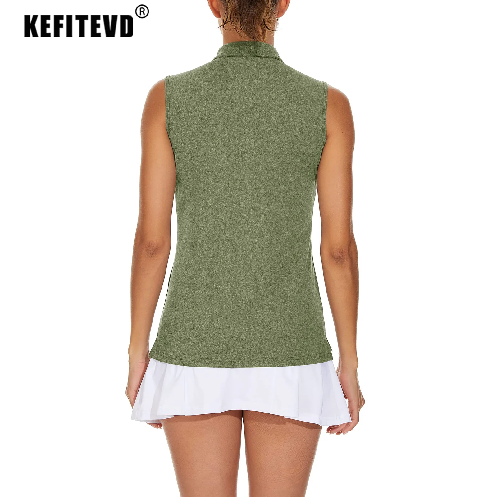 KEFITEVD Summer Golf Vest Women Sleeveless Polo Shirts Breathable Quick Dry Lightweight Sport Tank Top Tennis Running Gym Tops - Slobuy