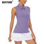 KEFITEVD Summer Golf Vest Women Sleeveless Polo Shirts Breathable Quick Dry Lightweight Sport Tank Top Tennis Running Gym Tops - Slobuy