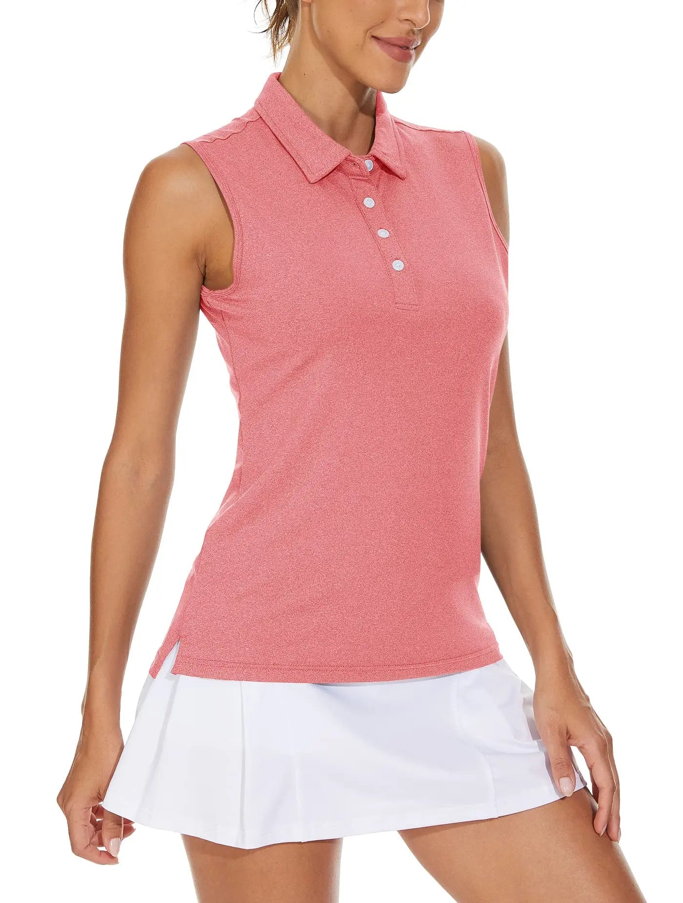 KEFITEVD Summer Golf Vest Women Sleeveless Polo Shirts Breathable Quick Dry Lightweight Sport Tank Top Tennis Running Gym Tops - Slobuy