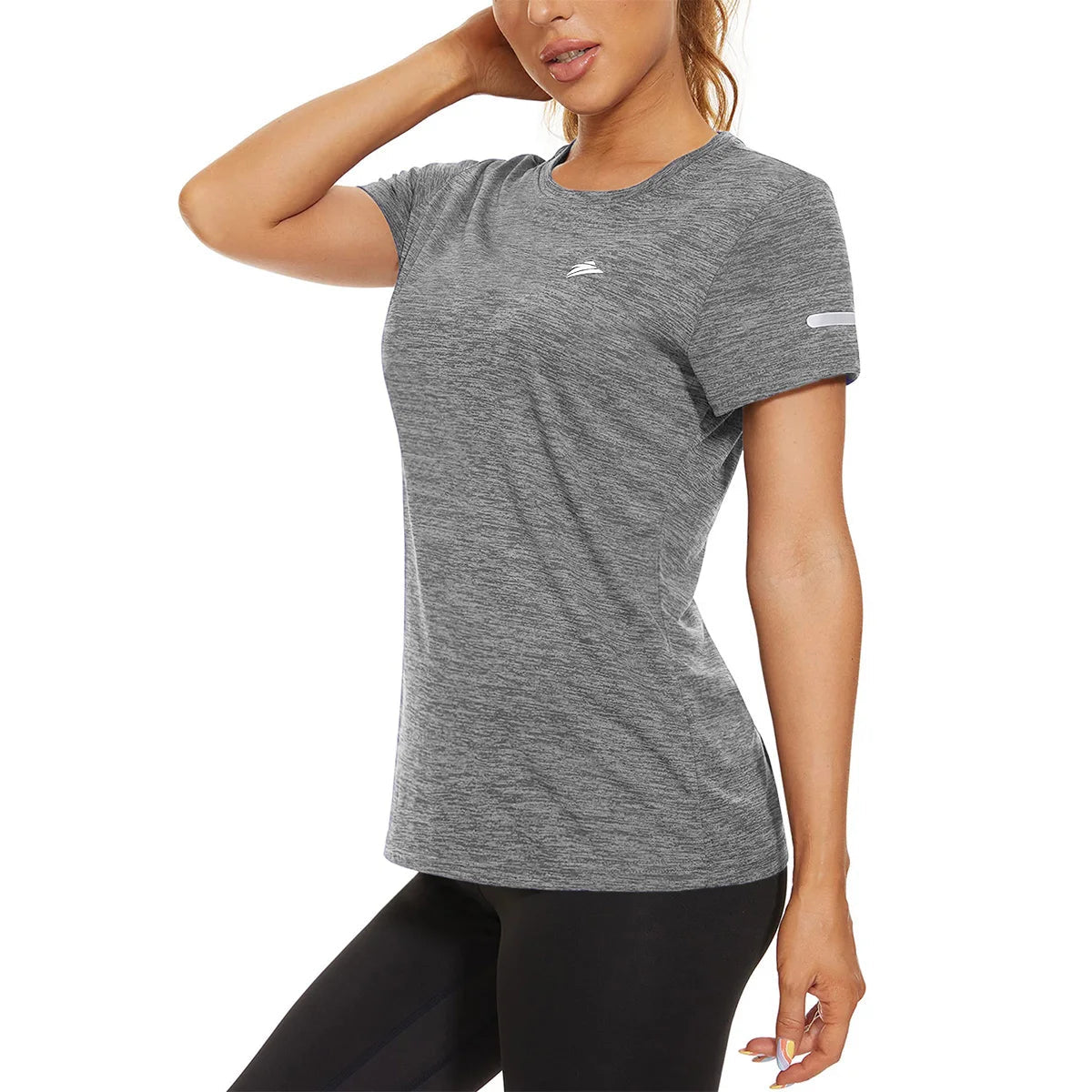 KEFITEVD Women Short Sleeve T-Shirt Quick Dry Athletic Casual T Shirts Workout Gym Yoga Wear Training Running Jogging T Shirt - Slobuy