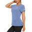 KEFITEVD Women Short Sleeve T-Shirt Quick Dry Athletic Casual T Shirts Workout Gym Yoga Wear Training Running Jogging T Shirt - Slobuy