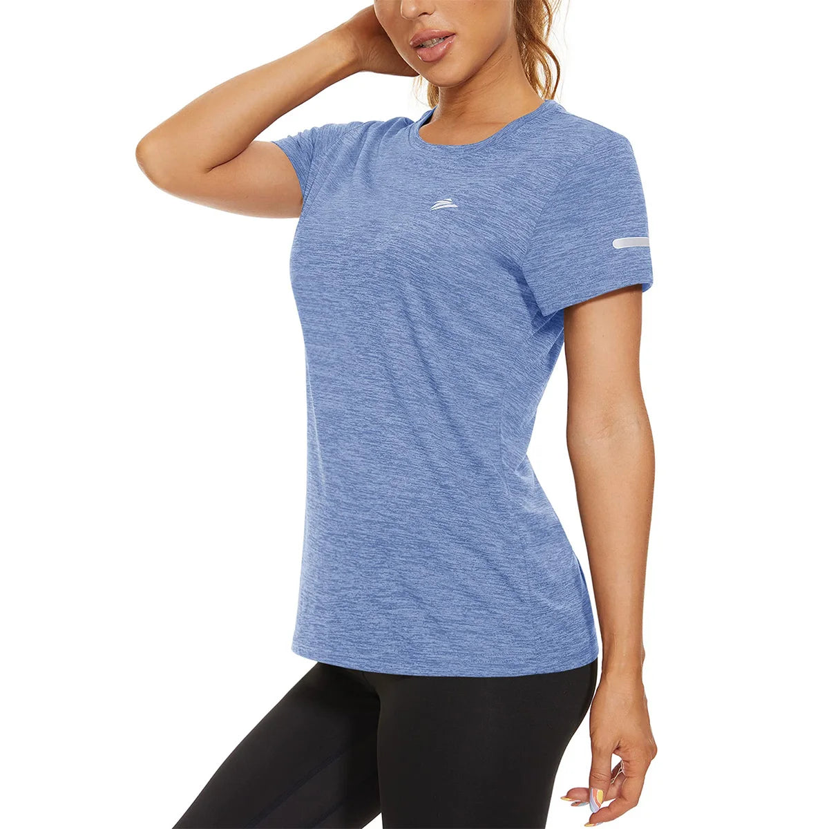 KEFITEVD Women Short Sleeve T-Shirt Quick Dry Athletic Casual T Shirts Workout Gym Yoga Wear Training Running Jogging T Shirt - Slobuy