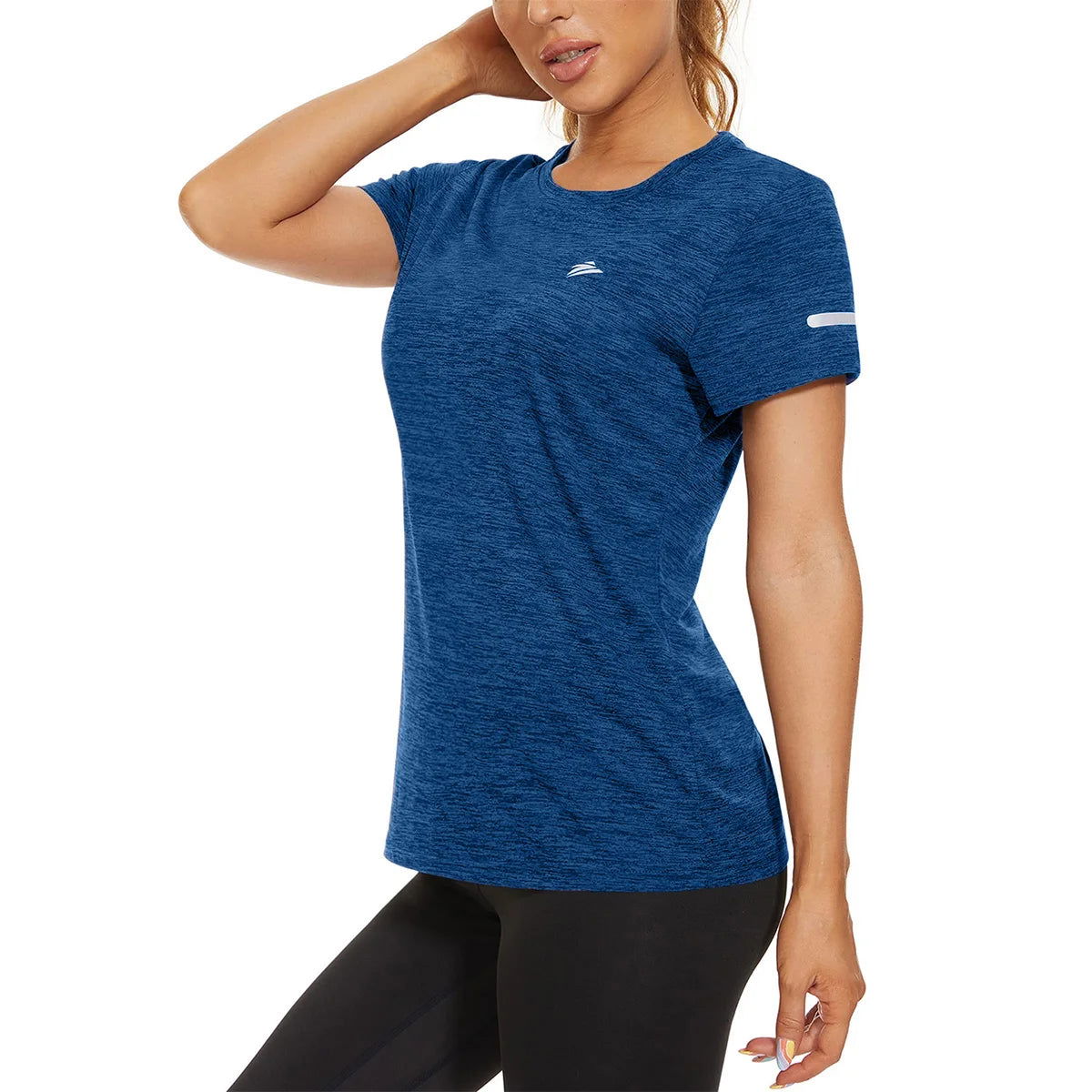 KEFITEVD Women Short Sleeve T-Shirt Quick Dry Athletic Casual T Shirts Workout Gym Yoga Wear Training Running Jogging T Shirt - Slobuy