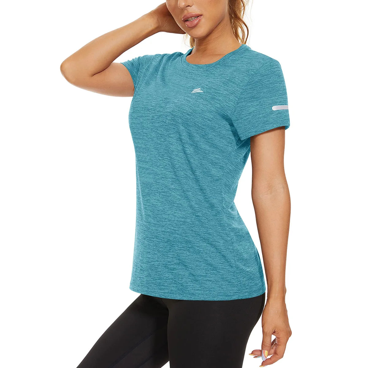 KEFITEVD Women Short Sleeve T-Shirt Quick Dry Athletic Casual T Shirts Workout Gym Yoga Wear Training Running Jogging T Shirt - Slobuy
