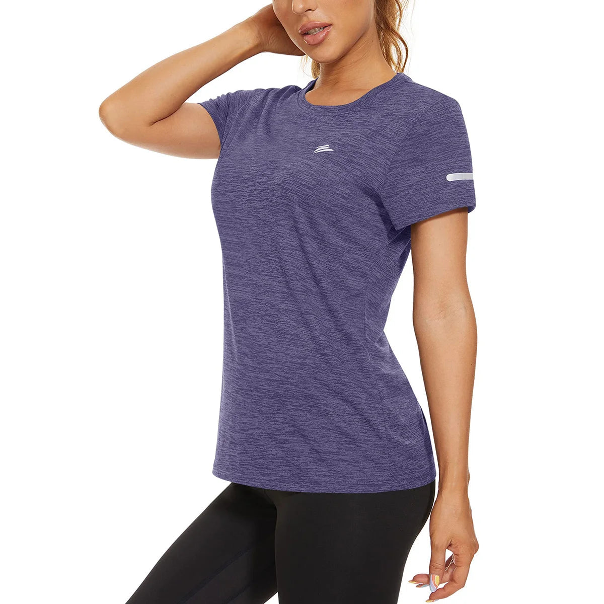 KEFITEVD Women Short Sleeve T-Shirt Quick Dry Athletic Casual T Shirts Workout Gym Yoga Wear Training Running Jogging T Shirt - Slobuy