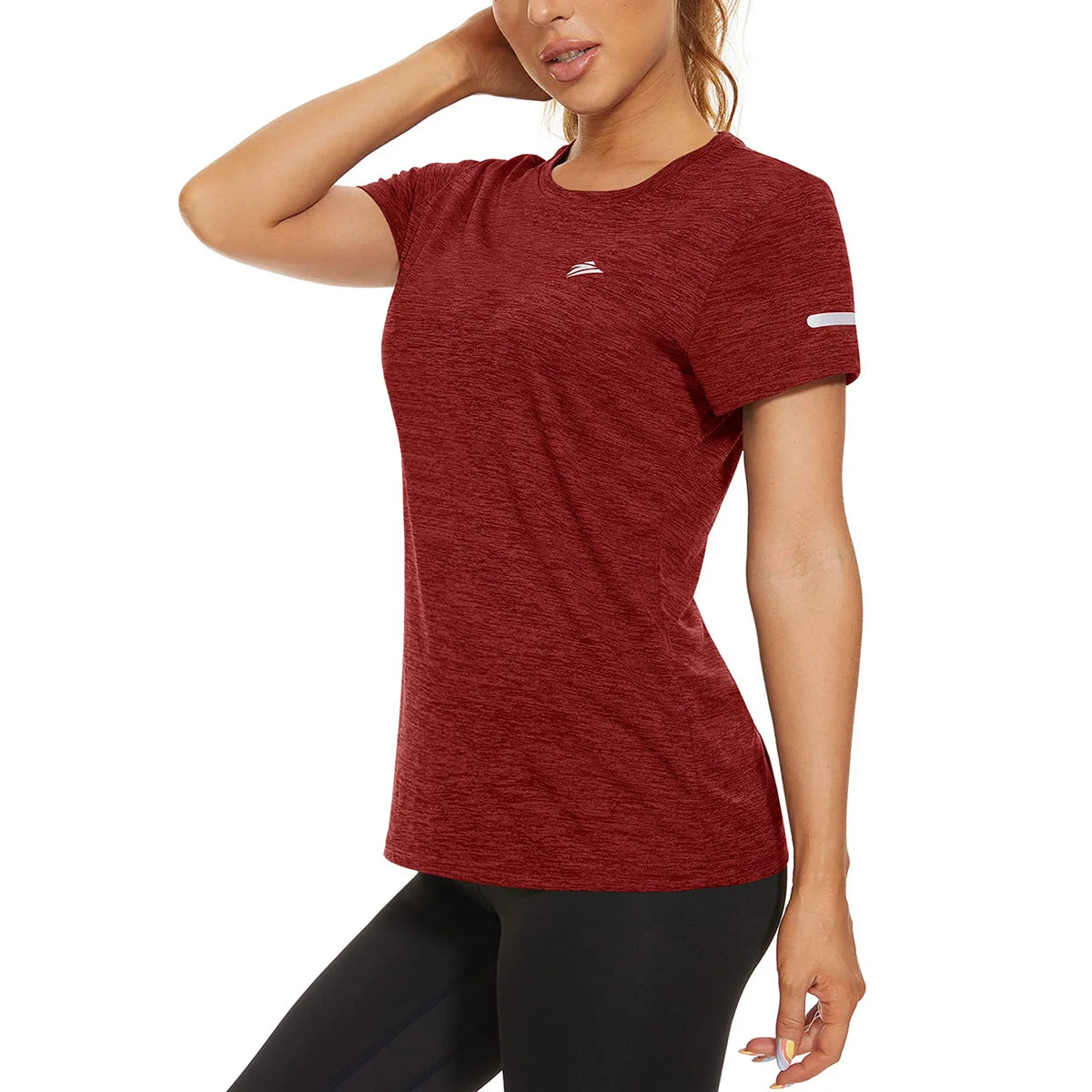 KEFITEVD Women Short Sleeve T-Shirt Quick Dry Athletic Casual T Shirts Workout Gym Yoga Wear Training Running Jogging T Shirt - Slobuy