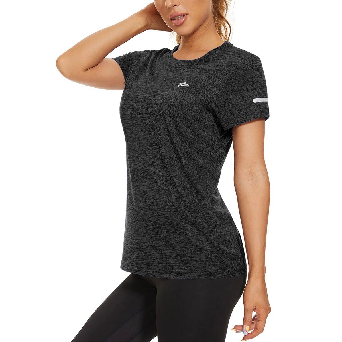 KEFITEVD Women Short Sleeve T-Shirt Quick Dry Athletic Casual T Shirts Workout Gym Yoga Wear Training Running Jogging T Shirt - Slobuy