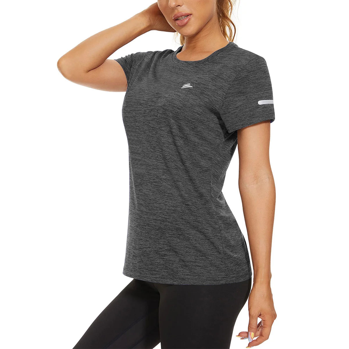 KEFITEVD Women Short Sleeve T-Shirt Quick Dry Athletic Casual T Shirts Workout Gym Yoga Wear Training Running Jogging T Shirt - Slobuy